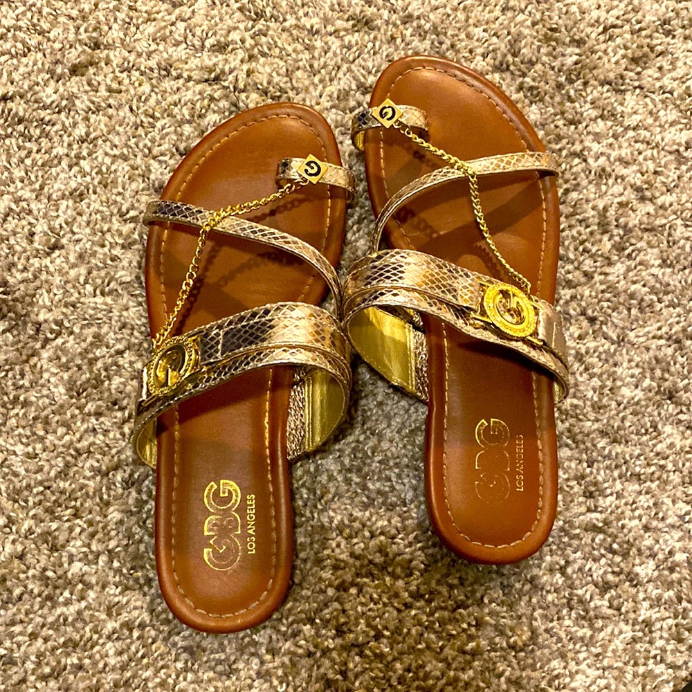 Cute,comfy gold and bronze Summer sandals